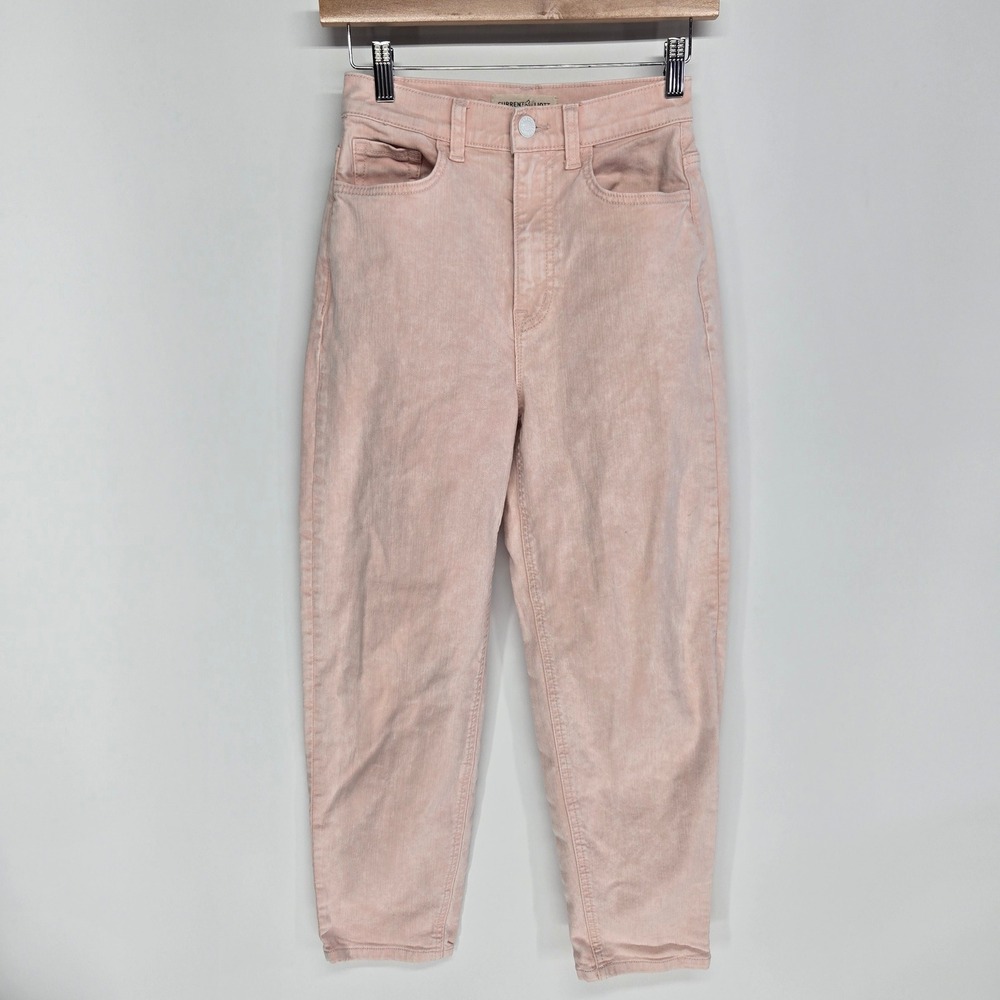 Current Elliott Tapered Jeans Womens‎ 23 Barrel Pink High Rise Denim Pante